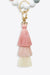 Colorful Beaded Keychain Trio with Tassel