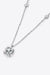 Luxurious 2 Carat Moissanite Sterling Silver Necklace Set with Elegant Presentation Box, Official Certification, and Extended Protection