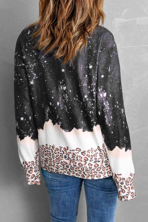 Let It Snow Snow Leopard Cozy Graphic Sweatshirt
