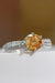 Elegant Contemporary Style 3 Carat Moissanite Sterling Silver Ring