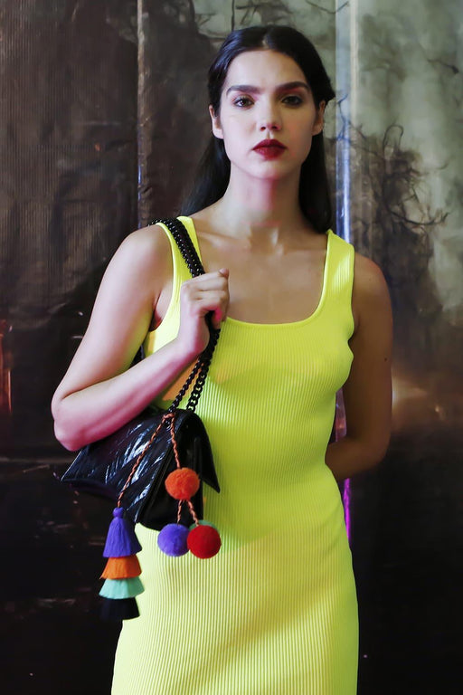 Colorful Tassel and Pom-Pom Bag Charm