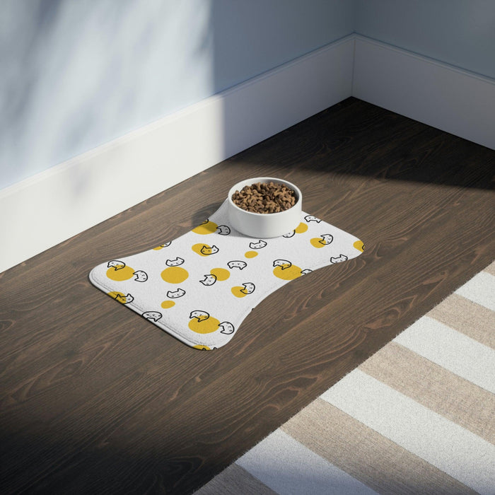 Personalized Pet Feeding Mats with Bone and Fish Shapes for Pet Lovers