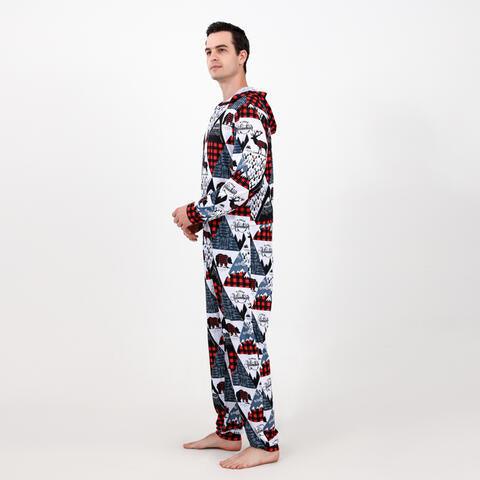 Comfortable Men's Graphic Hooded Jumpsuit