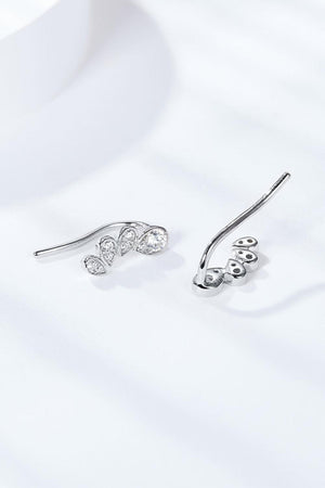 Pear Shape Moissanite Earrings-Trendsi-Silver-One Size-Très Elite