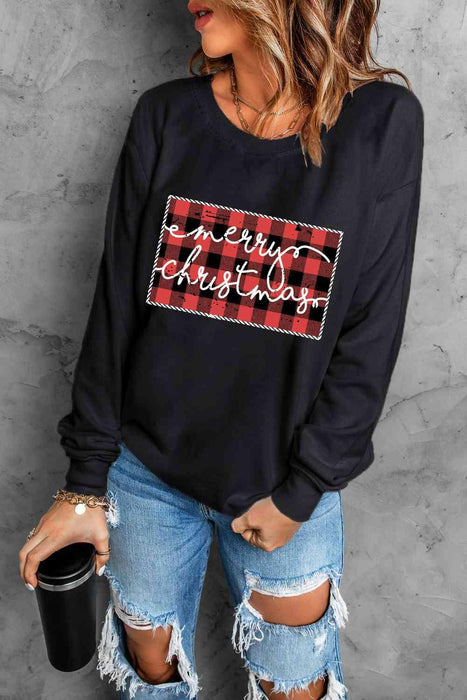 Cozy Graphic Printed Pullover with Drop Shoulder Styling