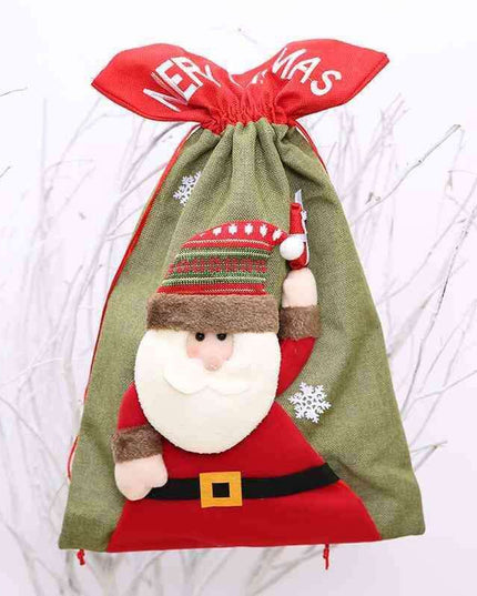 Holiday Drawstring Gift Bag