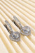 Platinum-Crafted Lab-Diamond Heart Earrings with Zircon Sparkle