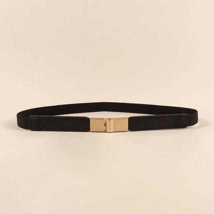 Elegant Adjustable PU Elastic Skinny Belt for Effortless Style