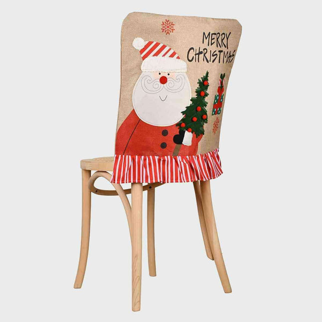 Christmas Cheer Chair Cover with Customizable Styles for Holiday Decor