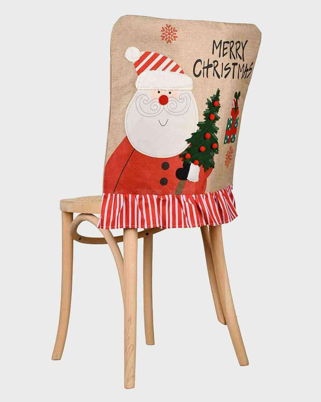 Christmas Cheer Chair Cover with Customizable Styles for Holiday Decor