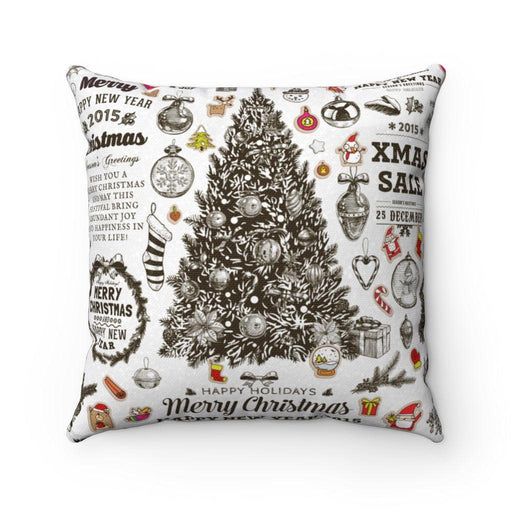 Joyeux Noel Happy Christmas Cozy Traditional Holiday double-sided print and reversible decorative cushion cover - Très Elite