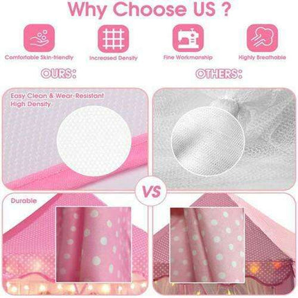 Magical LED Starry Princess Castle Play Tent for Kids