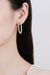 Radiant Lab-Diamond Hoop Earrings in Sterling Silver