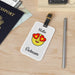 Enhance Your Travel with the Maison d'Elite Acrylic Luggage Tag and Leather Strap Set
