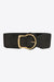 Elegant Zinc Alloy Belt with Synthetic Leather Waistband
