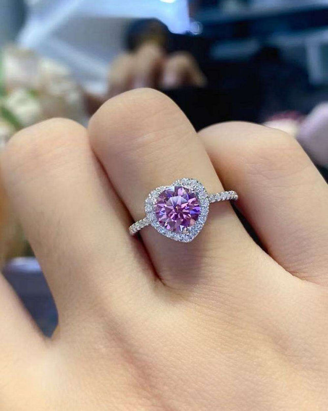 Eternal Love Heart Moissanite Engagement Ring