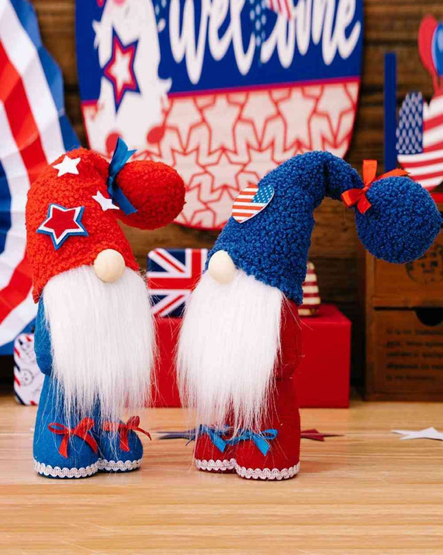 Red, White, and Blue Gnome Partners - Fun Fourth of July Decoration Set