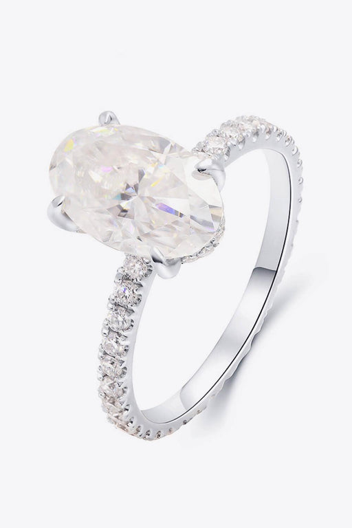 Exquisite 14K White Gold Moissanite Ring with 2.5 Carat Lab-Diamond and Elegant 4-Prong Setting