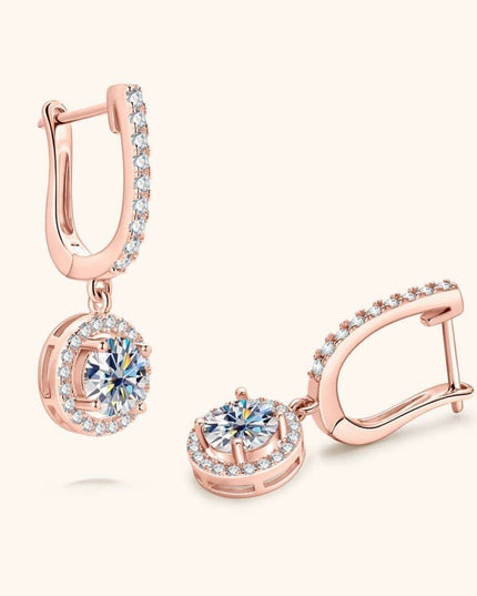 Radiant Moissanite Teardrop Earrings - Sterling Silver Sophistication