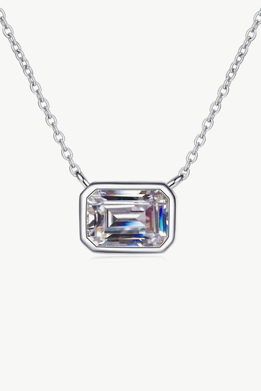 1 Carat Moissanite Sterling Silver Pendant Necklace - Elegant Sophistication for Every Occasion