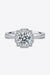 Exquisite Lab-Created Diamond Halo Ring in Sterling Silver with Sparkling Accents
