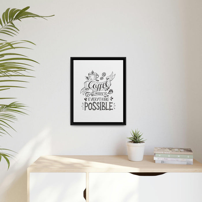 Elegant Sustainable Matte Canvas Print in Various Sizes with Black Pinewood Frame