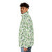 Leafy Green Patterned Puffer Jacket for Men