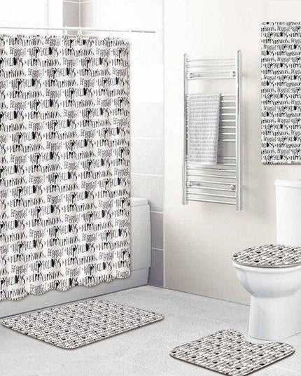 Elegant 5-Piece Luxury Bath Ensemble with Distinctive Design Features