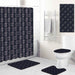 5-Piece Shower Curtain and Bath Rug Set - Vibrant, Authentic and Playful Print Design