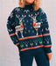 Elk Snowflake Festive Knit Sweater with Christmas Elements