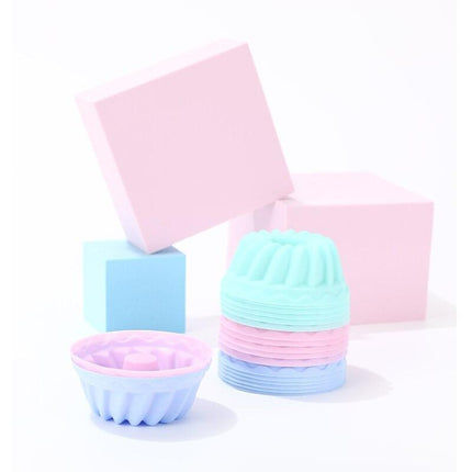 6-Pack Non-Stick Silicone Round Baking Molds for Cupcakes and Muffins - Très Elite