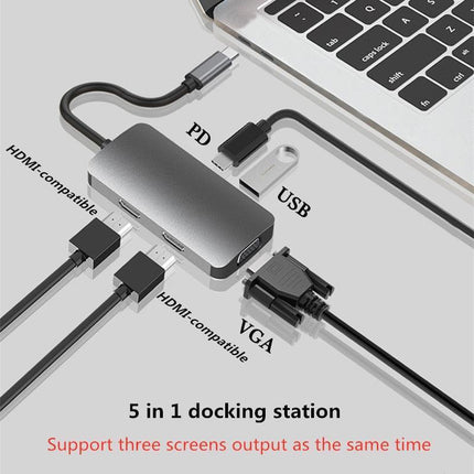6-Port Dual HDMI Multi-Display Docking Station with 4K Output and USB 3.0 Connectivity - Très Elite