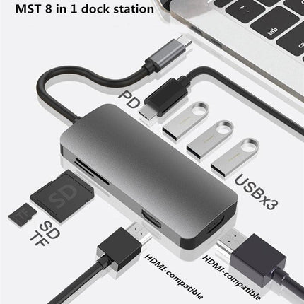 6-Port Dual HDMI Multi-Display Docking Station with 4K Output and USB 3.0 Connectivity - Très Elite