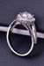 Luxurious 1 Carat Moissanite Sterling Silver Ring with Zircon Accents - Elevate Your Style