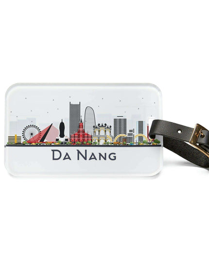Chic Acrylic Travel Luggage Tag with Stylish Leather Strap