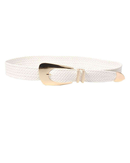 Asymmetrical Clasp Woven Waist Belt for Effortless Chic Style