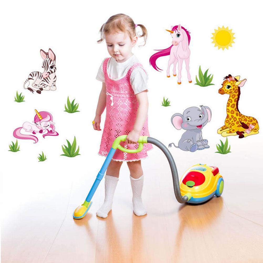 Lovely Cartoon Animal Elephant Giraffe Wall Sticker Kids Room DIY Home Decor-Baby›Nursery›Nursery Décor›Wall Décor-Très Elite-Green-Très Elite