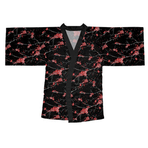 Kireiina Japanese Floral Long Sleeve Kimono Robe-Clothing, Shoes & Jewelry›Women›Clothing›Lingerie, Sleep & Lounge›Sleep & Lounge›Robes-Kireiina-XS-Black-Très Elite