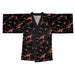 Japanese Floral Kimono Robe with Unique Artwork and Long Sleeves - Luxurious Poly Robe with Customizable Designs