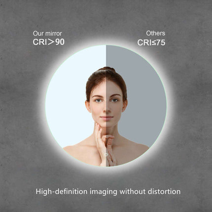 Sleek Beveled Frameless LED Mirror for Illuminated Bathroom Elegance