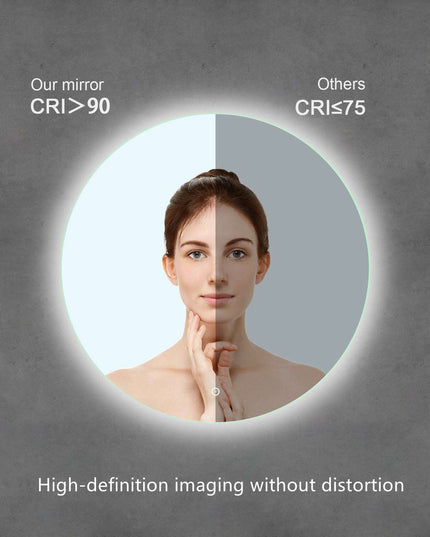 Sleek Beveled Frameless LED Mirror for Illuminated Bathroom Elegance