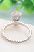 Elegant 14K White Gold Moissanite and Lab-Diamond Ring with 2.5 Carat Stone