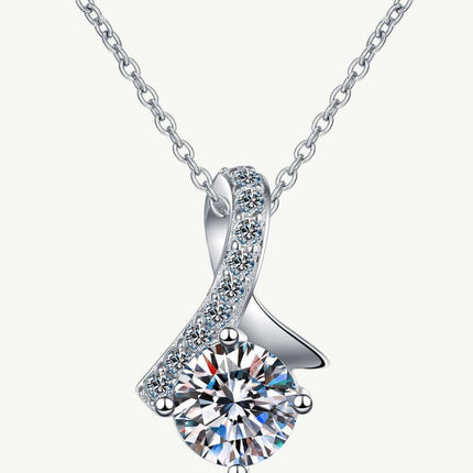 Radiant Sophistication Lab-Created Diamond Pendant Necklace with Authenticity Certificate