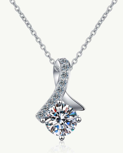 Radiant Sophistication Lab-Created Diamond Pendant Necklace with Authenticity Certificate