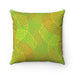 Green leaves Double-sided Print and Reversible Decorative Cushion Cover