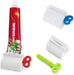 Toothpaste Squeezer with Toothbrush Holder and Wall Mount - Bathroom Decor Solution
