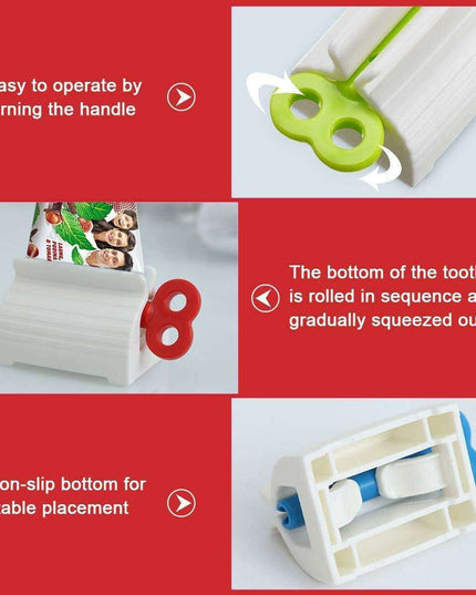 Automatic Toothpaste Dispenser and Toothbrush Holder - Wall-Mounted Bathroom Organizer