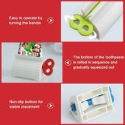 Automatic Toothpaste Dispenser and Toothbrush Holder - Wall-Mounted Bathroom Organizer