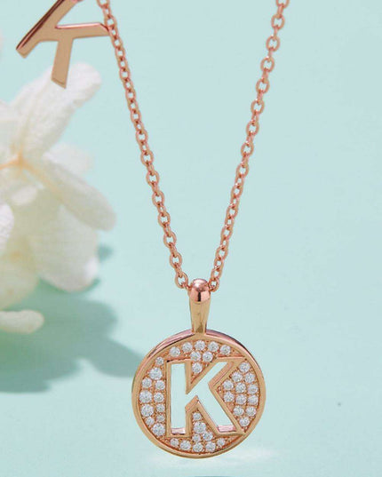Stunning Rose Gold-Plated Necklace with Lab-Created Diamond - A Modern Elegance