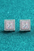 Square Moissanite Earrings with Geometric Design - Sophisticated Elegance